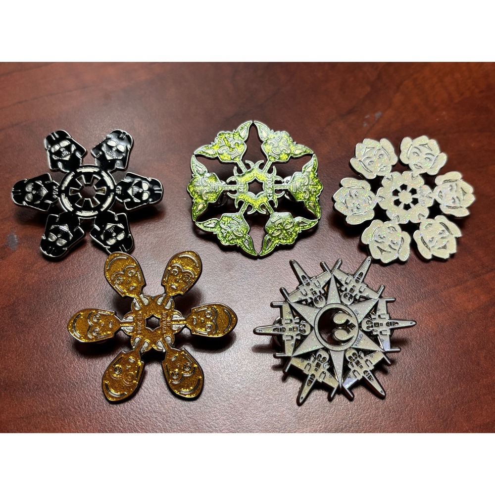 Rare Star Wars Snowflake Fantasy Pin Lot (5) - Gemma Fowler 2014 Glitter LE